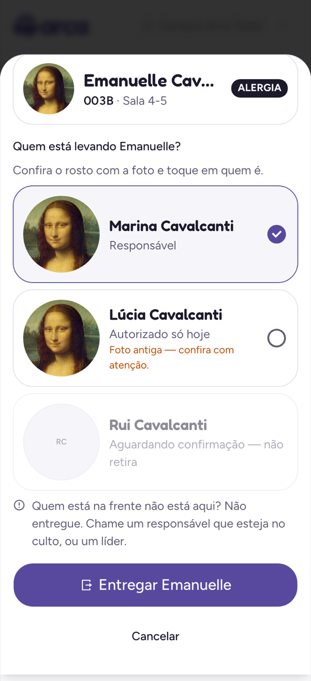 Conferência de quem retira